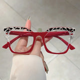 Daiiibabyyy  Fashion Cat Eye Glasses Women Patchwork Rim Optical Frames New Trendy Brand Design Blue Light Blocking Eyeglasses