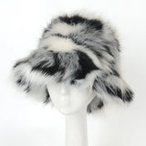 Daiiibabyyy  Women Winter Plush Thicken faux fur bucket hat curly fur Cold-proof Fisherman Hat Girls Fluffy Warm Fur Bucket Caps Panama Cap
