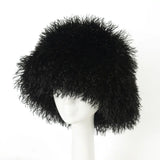 Daiiibabyyy  Women Winter Plush Thicken faux fur bucket hat curly fur Cold-proof Fisherman Hat Girls Fluffy Warm Fur Bucket Caps Panama Cap