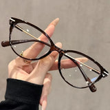 Daiiibabyyy  Reading Glasses for Men Women Trendy Stylish Cat Eye HD Lens Presbyopia Anti Blue Light Glasses Far Sighted Eyewear0+1.0+2.0~4.0