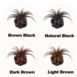 Daiiibabyyy  Synthetic Claw Clip Ponytail Extensions Messy Chignon Bun Ponytails Wavy Curly Hairpieces For Women Low Claw Clip In Hair Wig