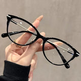Daiiibabyyy  Reading Glasses for Men Women Trendy Stylish Cat Eye HD Lens Presbyopia Anti Blue Light Glasses Far Sighted Eyewear0+1.0+2.0~4.0