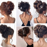 Daiiibabyyy  Synthetic Hair Bun Extensions For Women Messy Claw Clip Chignon Ponytail Hairpieces For Daily Use And Party Wear Wavy Curly Hair