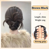 Daiiibabyyy  Elegant Flower Bud Synthetic Wig With Claw Clip For Women Messy Curly Scrunchie Chignon Bun Ponytail Extensions Low Bun Hair Wig