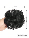 Daiiibabyyy  Synthetic Hair Bun Extensions For Women Messy Claw Clip Chignon Ponytail Hairpieces For Daily Use And Party Wear Wavy Curly Hair