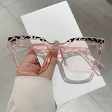 Daiiibabyyy  Fashion Cat Eye Glasses Women Patchwork Rim Optical Frames New Trendy Brand Design Blue Light Blocking Eyeglasses