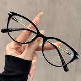 Daiiibabyyy  Reading Glasses for Men Women Trendy Stylish Cat Eye HD Lens Presbyopia Anti Blue Light Glasses Far Sighted Eyewear0+1.0+2.0~4.0