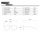 Daiiibabyyy  Punk Sunglasses Oversized Oval Pilot Metal Sun Glasses for Beach Travel Women Men Outdoor Driving Shades Frog Sunglasses UV400