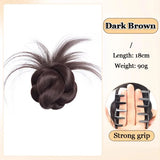 Daiiibabyyy  Elegant Flower Bud Synthetic Wig With Claw Clip For Women Messy Curly Scrunchie Chignon Bun Ponytail Extensions Low Bun Hair Wig