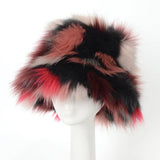 Daiiibabyyy  Women Winter Plush Thicken faux fur bucket hat curly fur Cold-proof Fisherman Hat Girls Fluffy Warm Fur Bucket Caps Panama Cap