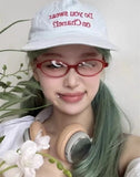 Daiiibabyyy  Women Retro Oval Glasses Y2K Japanese and Korean Girls Red Green Frame Glass Eyewear Decorative Computer Anti-blue Eyeglasses