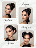 Daiiibabyyy  Synthetic Hair Bun Extensions For Women Messy Claw Clip Chignon Ponytail Hairpieces For Daily Use And Party Wear Wavy Curly Hair
