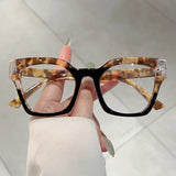 Daiiibabyyy  Fashion Cat Eye Glasses Women Patchwork Rim Optical Frames New Trendy Brand Design Blue Light Blocking Eyeglasses