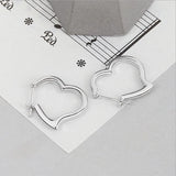 Daiiibabyyy Silver Color Earrings for Women Girl Trendy Jewelry Heart Love Gold Color Retro Party Jewelry Accessories Dropship