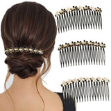 Daiiibabyyy  Haimeikang Fashion Ponytail Clip Hair Combs Women Rhinestone Pearl Barrettes New Hair Maker Bun Hair Accessories Hairpins