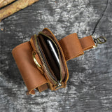 DAIIIBABYYY  -  Casual Genuine Leather Men Waist Bag Fashion Cowhide Small Waist Belt Pack Cigarette Case Phone Pouch Male Summer Bags
