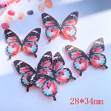 Daiiibabyyy 10pcs/Lot Glitter Lovely Butterfly Appliques Felt Patches For Crafts Clothing DIY Scrapbooking Accessories G78