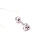 DAIIIBABYYY  -  1pcs New Style Stainless Steel Ear Piercing Cz Stud Earrings Snake Moon Round Ball Arc Cartilage Helix Conch Screw Back Earring