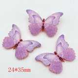 Daiiibabyyy 10pcs/Lot Glitter Lovely Butterfly Appliques Felt Patches For Crafts Clothing DIY Scrapbooking Accessories G78