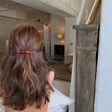 DAIIIBABYYY  -  Korean Hairpin Headdress Clip Side Clip Girl's Word Clip Female Online Influencer Bow Back Head Bangs Top Clip Headdress