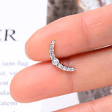 DAIIIBABYYY  -  1pcs New Style Stainless Steel Ear Piercing Cz Stud Earrings Snake Moon Round Ball Arc Cartilage Helix Conch Screw Back Earring