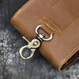 DAIIIBABYYY  -  Real Leather men Casual Small Waist Bag Cowhide Fashion Hook Bag Waist Belt Pack Cigarette Case 5.5" Phone Pouch