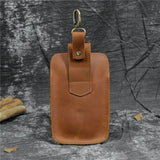 DAIIIBABYYY  -  Casual Genuine Leather Men Waist Bag Fashion Cowhide Small Waist Belt Pack Cigarette Case Phone Pouch Male Summer Bags