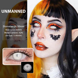 Daiiibabyyy  2Pcs/Pair Color contact lenses Cosplay Anime accessories Lenses anime White lenses Nezuko Pink Lens Halloween Eye Contact