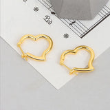 Daiiibabyyy Silver Color Earrings for Women Girl Trendy Jewelry Heart Love Gold Color Retro Party Jewelry Accessories Dropship