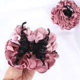 DAIIIBABYYY  -  New Fabric Big Camellia Flower Hair Claw Clips Barrettes Women Girls 11CM Plastic Ponytail Holder Hair Clamps Hair Accessories