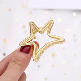 DAIIIBABYYY  - 1Pcs Simple Geometric Hollow Small Hair Claw For Women Girls Clamps Hair Crab Metal Hair Clip Claw Accessories Headwear