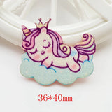 Daiiibabyyy 6Pcs Glitter  Mixed Unicorn / Mermaid Patch Applique Fabric For Craft/Clothes/Wedding DIY Scrapbooking Accessories G73