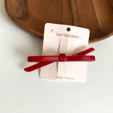 DAIIIBABYYY  -  Korean Hairpin Headdress Clip Side Clip Girl's Word Clip Female Online Influencer Bow Back Head Bangs Top Clip Headdress