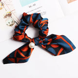 DAIIIBABYYY  -  New Chiffon Bowknot Elastic Hair Bands For Women Girls Solid Scrunchies Headband Hair Ties Ponytail Holder Hair Accessories