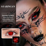 Daiiibabyyy  1 Pair Colorcon sharingan itachi Contact Lens Transparent Fancy Vision Dragon Fresh Halloween Cos Eye Pink Lenses