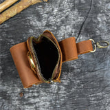 DAIIIBABYYY  -  Casual Genuine Leather Men Waist Bag Fashion Cowhide Small Waist Belt Pack Cigarette Case Phone Pouch Male Summer Bags