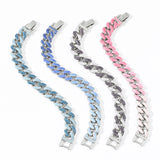 DAIIIBABYYY  -  Miami Pink Cuban Bracelet Rock Street Hip Hop Chain Glamour Rapper Jewelry