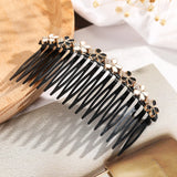 Daiiibabyyy  Haimeikang Fashion Ponytail Clip Hair Combs Women Rhinestone Pearl Barrettes New Hair Maker Bun Hair Accessories Hairpins