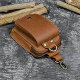 DAIIIBABYYY  -  Casual Genuine Leather Men Waist Bag Fashion Cowhide Small Waist Belt Pack Cigarette Case Phone Pouch Male Summer Bags