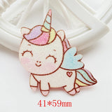 Daiiibabyyy 6Pcs Glitter  Mixed Unicorn / Mermaid Patch Applique Fabric For Craft/Clothes/Wedding DIY Scrapbooking Accessories G73