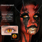 Daiiibabyyy  1 Pair Colorcon sharingan itachi Contact Lens Transparent Fancy Vision Dragon Fresh Halloween Cos Eye Pink Lenses