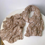 Daiiibabyyy  New Vintage Floral Scarf Europe Design Popular Thick Wam Shawl Winter All Matching Scarf Wholesale For Lady
