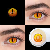 Daiiibabyyy  1 Pair Colorcon sharingan itachi Contact Lens Transparent Fancy Vision Dragon Fresh Halloween Cos Eye Pink Lenses