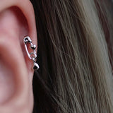 Daiiibabyyy 925 Stamp Silver Color Mini Heart Tassel Earrings for Women Girl Gift Student Pin Love Jewelry Dropship