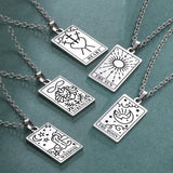 DAIIIBABYYY  -  Tarot Brand Pendant Stainless Steel Necklace Men's And Women's Fashionable Retro Anniversary Jewelry Gift New 2024