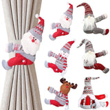 Daiiibabyyy Christmas Curtain Holder Santa Elk Cristmas Ornaments Merry Christmas Decorations For Home Xmas Gifts Noel Navidad 2024 New Year
