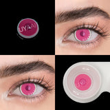 Daiiibabyyy  2Pcs/Pair Color contact lenses Cosplay Anime accessories Lenses anime White lenses Nezuko Pink Lens Halloween Eye Contact