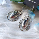 DAIIIBABYYY  -  Giant Golden Colour Scarab Beetle Earrings Insect Jewelry Fashion Long Novelty Big Dangle & Drop Women Gift Wholesale Trend