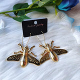 DAIIIBABYYY  -  Giant Golden Colour Scarab Beetle Earrings Insect Jewelry Fashion Long Novelty Big Dangle & Drop Women Gift Wholesale Trend