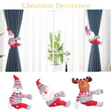 Daiiibabyyy Christmas Curtain Holder Santa Elk Cristmas Ornaments Merry Christmas Decorations For Home Xmas Gifts Noel Navidad 2024 New Year